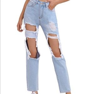 Straight leg mom jeans